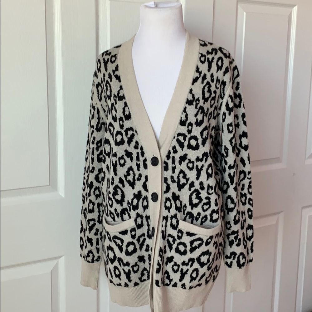 Banana republic leopard cardigan